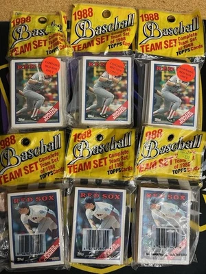 1988 Topps Béisbol Boston Red Sox Equipo Set Sellado Wade Boggs Roger Clemens Foto 1 de 3