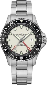 NEW HAMILTON KHAKI NAVY SCUBA AUTOMATIC GMT WHITE DIAL CERAMIC 43MM H82555150 - Picture 1 of 1