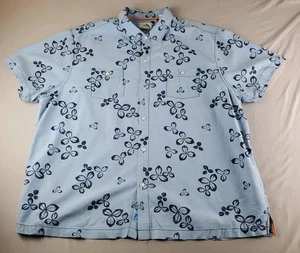 Tommy Bahama Shirt Mens XXL Blue Floral Button Up Silk Island Modern Fit - Picture 1 of 14