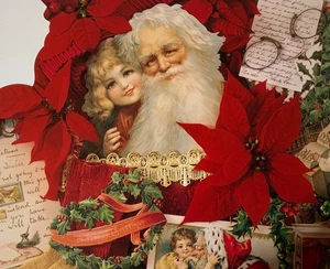 Cynthia Hart LG DieCut Postal Calendario Victoriana 1999 Santa y Niña Bonita - Imagen 1 de 3