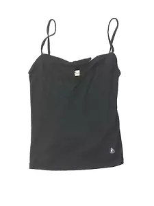 Hollister California Sleeveless Front Knot Spaghetti Strap Black Top Size M - Picture 1 of 4