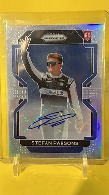 2022 Panini Prizm Racing Silver Prizm Stefan Parsons Autograph (RC) - Image 1 of 2