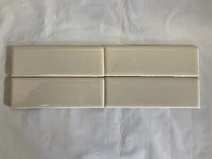 Lot Of 4 Vintage Glossy 2” X 6” Bullnose Ceramic TILE by Wheeling USA - Picture 1 of 7
