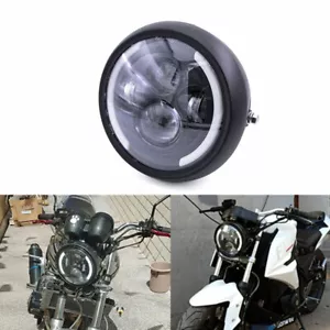 7'' LED Round Modified DRL Headlight For Honda CB400 CB500 Street Bike Custom - Picture 1 of 12