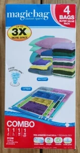 MagicBag Instant Space Saver Combo Set of 4 Storage Airtight Bags Reusable - Picture 1 of 4