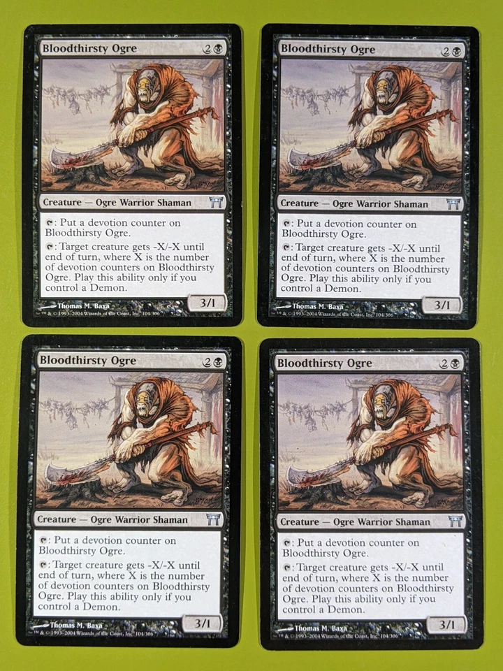 Bloodthirsty Ogre x4 Champions of Kamigawa 4x Playset Magic the Gathering MTG - Image 1 of 1