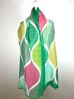 Pom Boutique Pink & Green Large Multicoloured Scarf/sarong 185x85cm