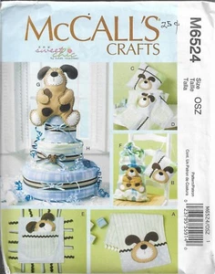McCall's Craft's Pattern M6524-Sew Sweet Chic-Baby Burp Cloth-Blanket-Diaper Cak - Picture 1 of 1