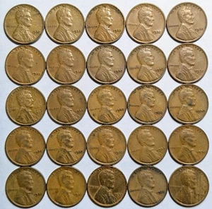 1932 lincoln cent lot - 25 coins - free shipping - Picture 1 of 2