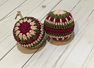 Häkelkugel Ornament/Kugel ~ 2er Set - 3" breit - Bild 1 von 2