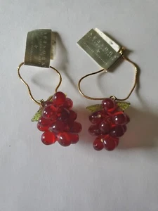 MIDWEST OF CANNON FALLS LOT/2 SMALL GRAPE CLUSTERS HANGING ORNAMENTS - Picture 1 of 4