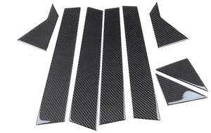 8PCS Real Carbon Fiber Window Pillar Panel Trim Cover Fits 12-16 Elantra - Picture 1 of 3