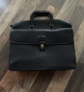 Bolso calzoncillo/maletín vintage Coach 5215 de cuero Phelps hecho a mano en Italia negro - Imagen 1 de 22