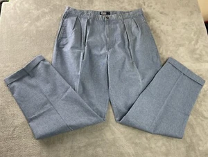 Polo Ralph Lauren Pants Men’s 37x31 Light Blue Cotton Preppy Cuffed Dress Chino - Picture 1 of 18