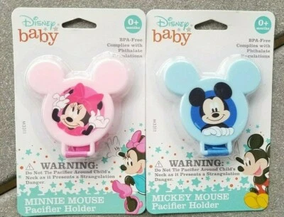 Porta Chupete Disney Baby Mouse ~ Clips para Ropa o Cochecito y Chupete  Foto 1 de 2