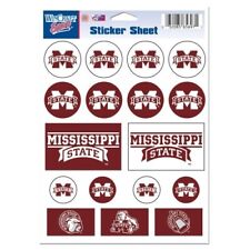 Mississippi State Bulldogs Vinyl Sticker Sheet 17 Decals 5x7 Inches Free Ship