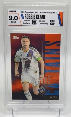 Robbie Keane LA Galaxy - 2015 Topps MLS Captains Orange Parallel 04/25 - 9.0 HGA - Image 1 of 2