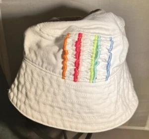 De colección Blanco Gymboree Bebé Infante 0-6 Meses Unisex Niño Niña Algodón Sombrero Cubo - Imagen 1 de 8