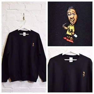 Actual Fact ODB X Charlie Brown Bordado Negro Hip Hop Sudadera - Imagen 1 de 3