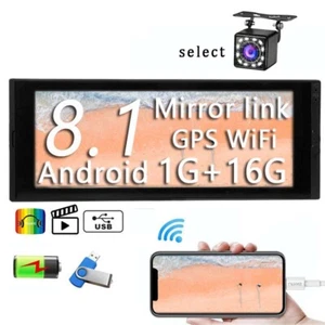 Single 1Din Car Radio Bluetooth 6.9" Touch Screen GPS WiFi MP5 Player Multimedia - Picture 1 of 19