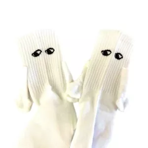 Magnetic Hand Holding Socks (High Ankle) | Cozy Connection for Two - Picture 1 of 5