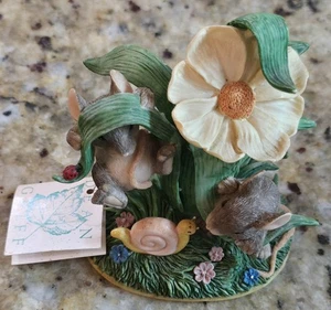 Figura Fitz Floyd Mouse 89/623 4" Charming Tails Hangin' Around Firmada - Imagen 1 de 8