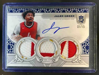 2023-24 Topps Royalty Jalen Green Superior Jersey Patch Blue Auto #01/15 - Image 1 of 2