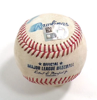 6-15-24 Pittsburgh Pirates @ Rockies Game Used Baseball N. Jones/Jared Jones COA - Image 1 of 3