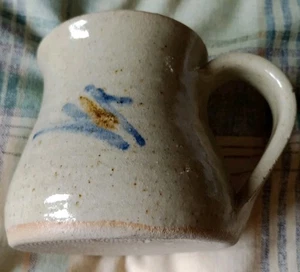 Graham Fern Porthleven Pottery Mug Vintage Stoneware 1980s pale green Abstract - Picture 1 of 5