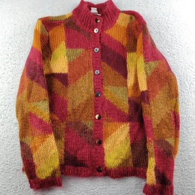 Talbots Mohair кардиган свитер женщин маленький Artsy геометрический осень зима - Изображение 1 из 4