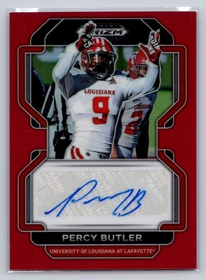 2023 PANINI PRIZM DRAFT PERCY BUTLER AUTO RED PRIZM /199 Commanders #RA-PBU - Image 1 of 2