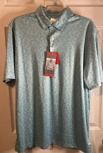 Greg Norman Collection ML75 Men’s Golf Polo Shirt Short Sleeve M Green/Cloud New - Picture 1 of 7