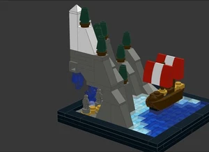 LEGO MOC instruction ONLY Pdf PROVIDE EMAIL pirate mountain diorama READ DES - Picture 1 of 5