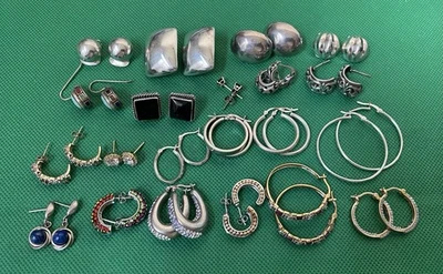 21对耳环现代纯银 0.925 批量磨损 出售 101 克 — 第 1/4 张图片