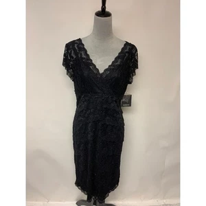 MARINA Dress Womens Size 16 NWT Sequins Illusion Layers Bodycon Whimsy Formula - Picture 1 of 10