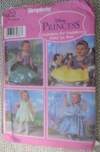 Simplicity 5402 Infant Toddlers Girl Disney Princess Sz 1/2-1-2-3-4 Uncut - Picture 1 of 2