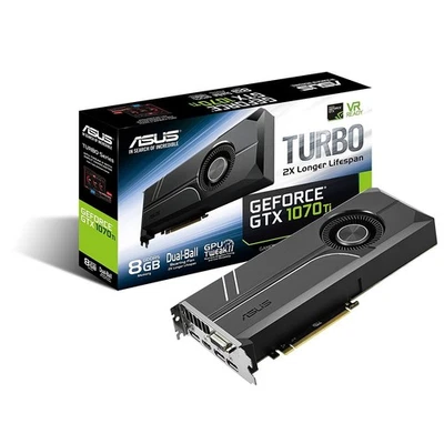ASUS Nvidia GTX1070TI video card TURBO-GTX1070TI-8G 189 - Image 1 of 4