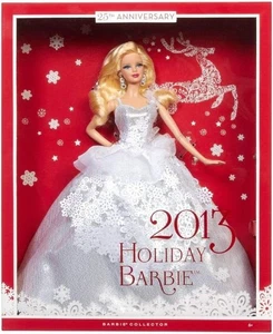 Barbie Collector 2013 Holiday Doll 25th Anniversary Edition In Elegant White Gow - Picture 1 of 4