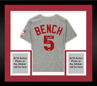 Frmd Johnny Bench Cincinnati Reds Signed Grey Authentic 1969 Jersey & HOF89 Insc - Image 1 of 4