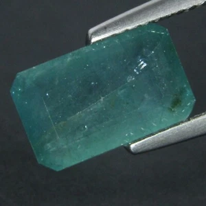 Piedra preciosa de corte esmeralda grandididirita natural más rara de 3,24 quilates de Madagascar - Imagen 1 de 3