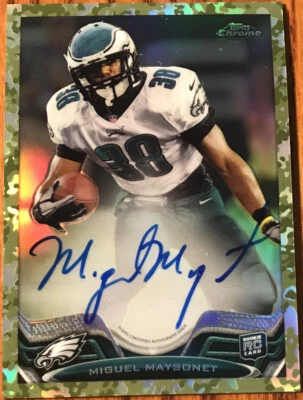 2013 Topps Chrome Rookie Autographs CAMO Refractor Miguel Maysonet #13 #’d 53/99 - Image 1 of 2