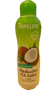 TropiClean Medicated Dog Shampoo for Allergies and Itching | Tea Tree & Oatmeal - Picture 1 of 4