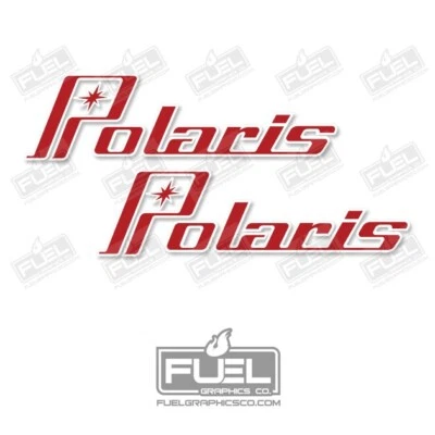 Polaris Vintage Premium Vinyl Decal 2-Pack - 13.25" wide x 4" tall - Snowmobile - Image 1 of 3