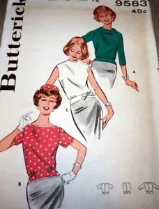 * SCHÖNE VINTAGE 50er Jahre BLUSE BUTTERICK Schnittmuster 12/32 FF - Bild 1 von 1