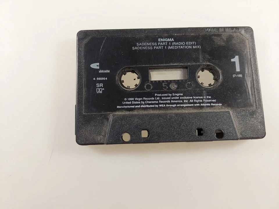 ENIGMA SADENESS PART 1 CASSETTE SINGLE 1990 - Imagem 1 de 3