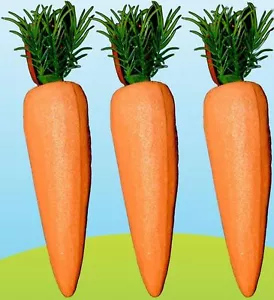 3 x Ostern Karotte Deko Glitzer Party Baum Hase Kaninchen orange hängend - Bild 1 von 1
