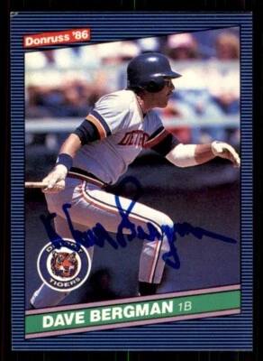 1986 Donruss Baseball #471 Dave Bergman Signed Autograph (no COA) *e1 - Image 1 of 2