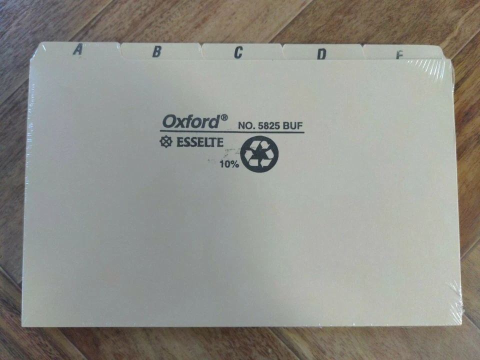 Oxford A-Z Card Guides 5825 1/5 Cut Tabs 5" x 8" Alphabetical 25-Qty - Image 1 of 1