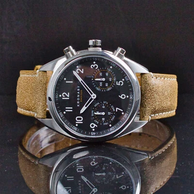 Kronaby Apex Hybrid Smartwatch – 43mm – Black Dial – S3112-1 - Image 1 of 4