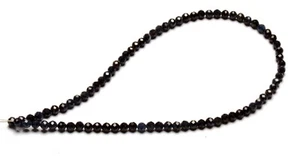 Natural Blue Sapphire Gemstone 3.5 mm Size Faceted Round Beads 10" Strand - Picture 1 of 6